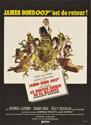 On Her Majesty&#039;s Secret Service - French Movie Poster (thumbnail)