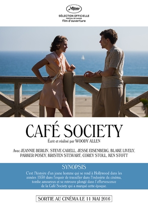 Caf&eacute; Society - French Movie Poster (thumbnail)