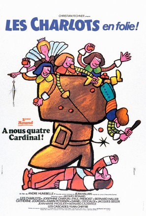 Charlots en folie: &Agrave; nous quatre Cardinal!, Les - French Movie Poster (thumbnail)