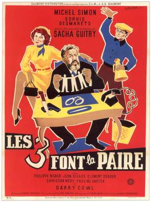 Les 3 font la paire - French Movie Poster (thumbnail)
