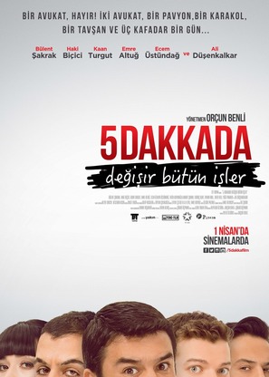 5 Dakkada Degisir B&uuml;t&uuml;n Isler - Turkish Movie Poster (thumbnail)