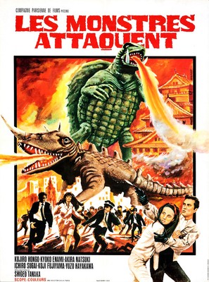 Daikaij&ucirc; kett&ocirc;: Gamera tai Barugon - French Movie Poster (thumbnail)