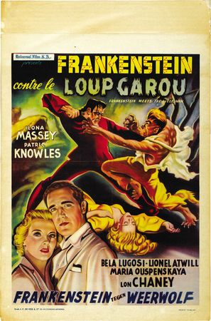 Frankenstein Meets the Wolf Man - Belgian Movie Poster (thumbnail)