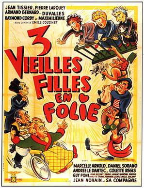 Trois vieilles filles en folie - French Movie Poster (thumbnail)