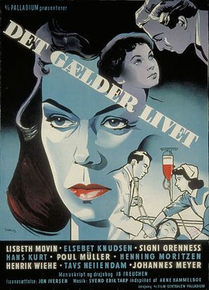 Det g&aelig;lder livet - Danish Movie Poster (thumbnail)