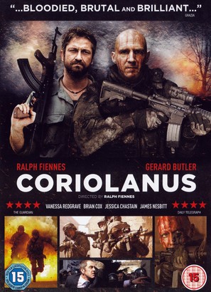 Coriolanus - British DVD movie cover (thumbnail)