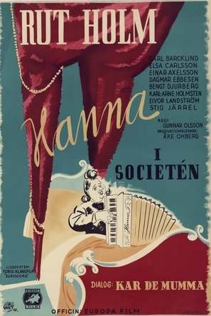 Hanna i societ&eacute;n - Swedish Movie Poster (thumbnail)