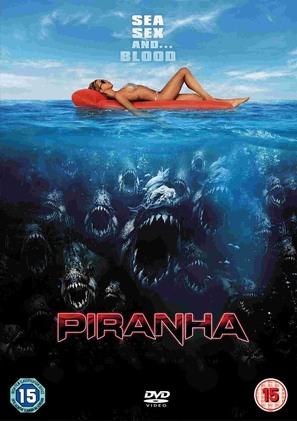 Piranha - British DVD movie cover (thumbnail)