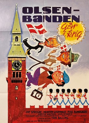 Olsen-banden g&aring;r i krig - Danish Movie Poster (thumbnail)