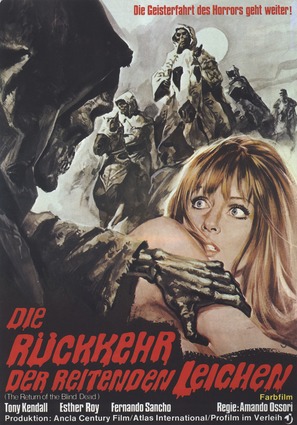 El ataque de los muertos sin ojos - German Movie Poster (thumbnail)