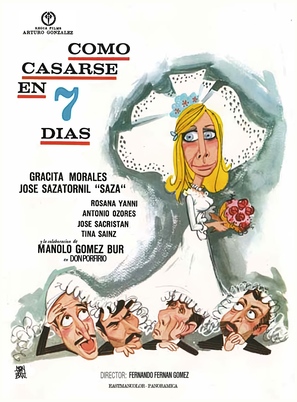 C&oacute;mo casarse en 7 d&iacute;as - Spanish Movie Poster (thumbnail)