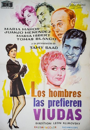 Los hombres las prefieren viudas - Spanish Movie Poster (thumbnail)