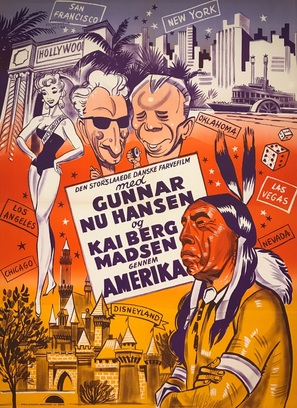 Med Gunnar Nu-Hansen og Kai Berg Madsen gennem Amerika - Danish Movie Poster (thumbnail)