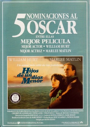 Children of a Lesser God - Spanish Movie Poster (thumbnail)