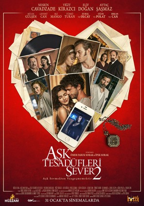 Ask Tesad&uuml;fleri Sever 2 - Turkish Movie Poster (thumbnail)