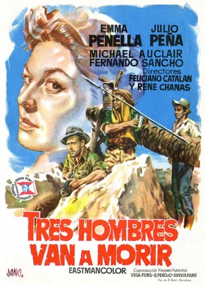 Tres hombres van a morir - Spanish Movie Poster (thumbnail)