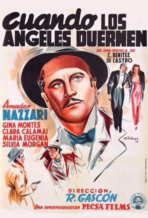 Cuando los &aacute;ngeles duermen - Spanish Movie Poster (thumbnail)