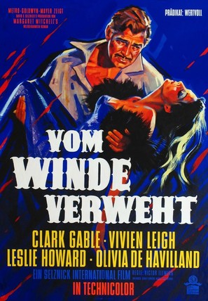 Gone with the Wind - German Movie Poster (thumbnail)