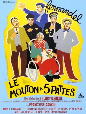 Le mouton &agrave; cinq pattes - French Movie Poster (thumbnail)