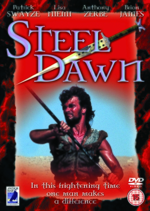 Steel Dawn - British DVD movie cover (thumbnail)