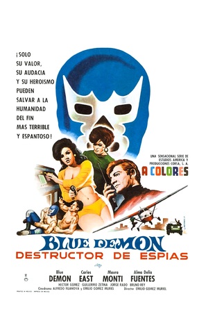 Blue Demon destructor de espias - Mexican Movie Poster (thumbnail)