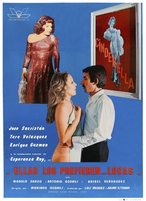 Ellas los prefieren... locas - Spanish Movie Poster (thumbnail)