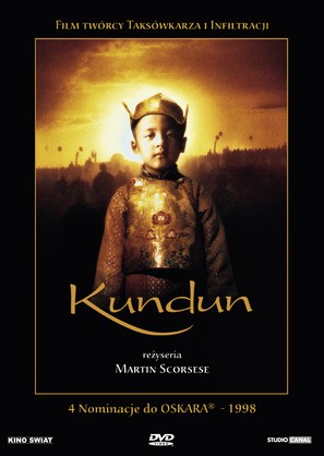 Kundun - Polish DVD movie cover (thumbnail)