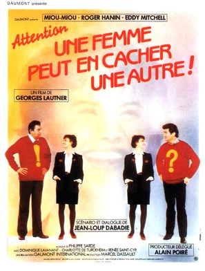 Attention une femme peut en cacher une autre! - French Movie Poster (thumbnail)