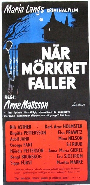 N&auml;r m&ouml;rkret faller - Swedish Movie Poster (thumbnail)
