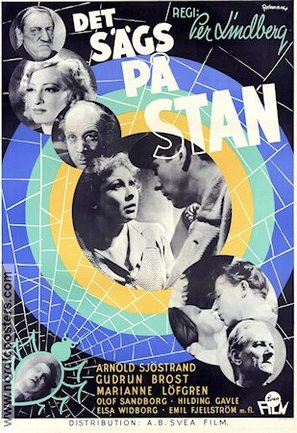 Det s&auml;gs p&aring; stan - Swedish Movie Poster (thumbnail)