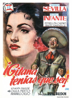 Gitana ten&iacute;as que ser - Spanish Movie Poster (thumbnail)