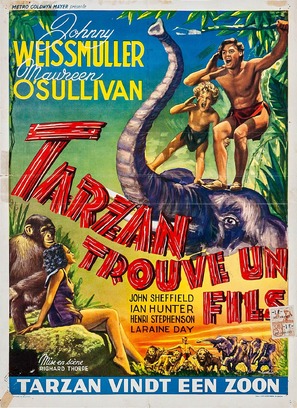 Tarzan Finds a Son! - Belgian Movie Poster (thumbnail)