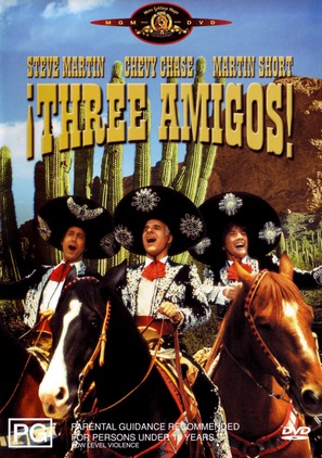 Three Amigos! - Australian DVD movie cover (thumbnail)