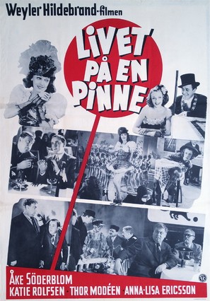 Livet p&aring; en pinne - Swedish Movie Poster (thumbnail)