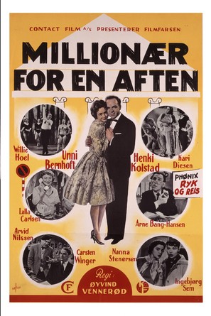 Million&aelig;r for en aften - Norwegian Movie Poster (thumbnail)