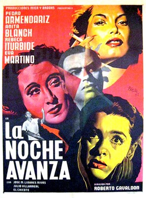 La noche avanza - Mexican Movie Poster (thumbnail)