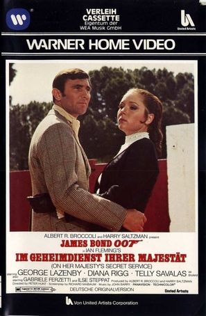 On Her Majesty&#039;s Secret Service - German VHS movie cover (thumbnail)