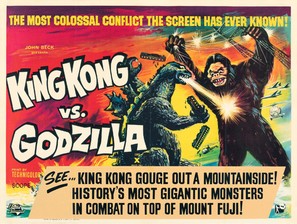 Kingu Kongu tai Gojira - British Movie Poster (thumbnail)