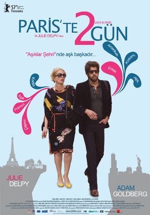 2 Days in Paris - Turkish Movie Poster (thumbnail)