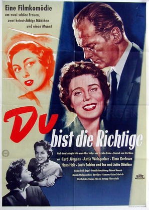 Du bist die Richtige - German Movie Poster (thumbnail)