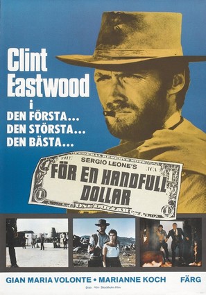 Per un pugno di dollari - Swedish Movie Poster (thumbnail)
