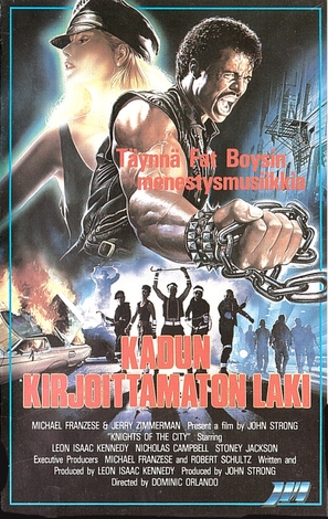 Knights of the City - Finnish VHS movie cover (thumbnail)