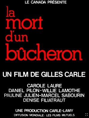 La mort d&#039;un b&ucirc;cheron - Canadian Movie Poster (thumbnail)
