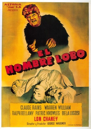 The Wolf Man - Spanish Movie Poster (thumbnail)