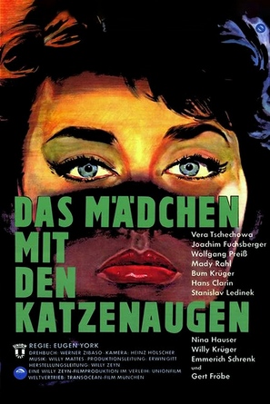 Das M&auml;dchen mit den Katzenaugen - German Movie Poster (thumbnail)
