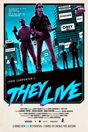 They Live - British Re-release movie poster (thumbnail)