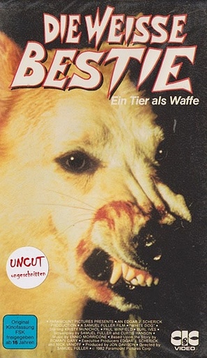 White Dog - German VHS movie cover (thumbnail)