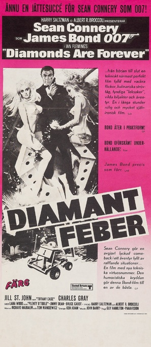 Diamonds Are Forever - Swedish Movie Poster (thumbnail)