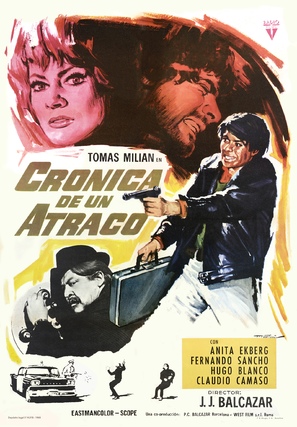 Cr&oacute;nica de un atraco - Spanish Movie Poster (thumbnail)