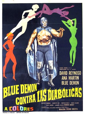 Blue Demon contra las diab&oacute;licas - Mexican Movie Poster (thumbnail)